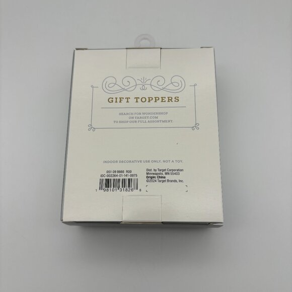 🆓FREE ITEM 🆓: Wondershop 2ct Flocked Tree Christmas Gift Topper, Blue/Green - Picture 2 of 2